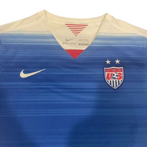 Nike Team USA Women’s Stadium Away Soccer Jersey DriFit World Cup 2015 Sz Large - Picture 7 of 12